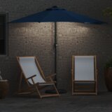 vidaXL Vrtni dežnik Azur modra 294 x 150 x 224 cm blago | Shoptok.si