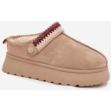 Boto Women's Low Snow Boots With Movable Strap And Embroidery On Platform Light Beige Lyrisse | shoptok.hr