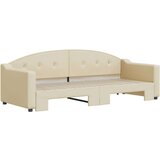  Dnevni krevet na razvlačenje krem 80 x 200 cm od tkanine | shoptok.hr