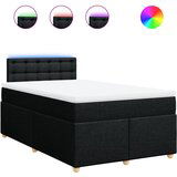 vidaXL Krevet box spring s madracem crni 120 x 190 cm od tkanine Cijene