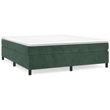  Box spring postelja z vzmetnico temno zelena 200x200 cm žamet, (20726237) | Shoptok.si