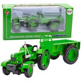 Metal Farm Tractor With Trailer Green 1:18 | shoptok.hr