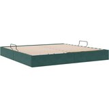  Krevet s od storage s pohranom Tamnozelena 200 x 200 cm Baršun - Tamnozelena 200 x 200 cm | shoptok.hr
