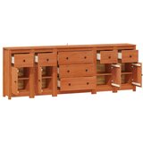  Kreveta 5 kom. Vosak Smeđa 226 x 35 x 80 cm Masivna borovina - Vosak smeđa | shoptok.hr