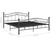  Za krevet crni metalni 140 x 200 cm | shoptok.hr