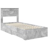  Okvir za krevet s uzglavljem Betonski sivi 90 x 200 cm | shoptok.hr