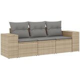  3-dijelni set vrtnih sofa od poliratana s jastucima bež | shoptok.hr