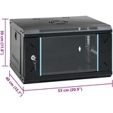 vidaXL Stenska omrežna omarica 6U 19" IP20 53x40x30 mm | Shoptok.si