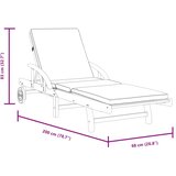  Ležaljke za sunčanje s jastucima 2 kom 200x68x83cm drvo bagrema | shoptok.hr