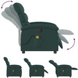  Masažni naslanjač temno zeleno blago, (20923102) | Shoptok.si
