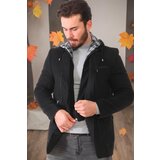 Dewberry K7540 MEN'S COAT-PLAIN BLACK Cene