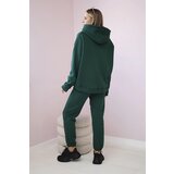 Kesi Insulated cotton set, sweatshirt with embroidery + green trousers | Shoptok.si