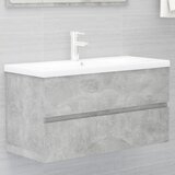 Ormarić za umivaonik boja betona 90x38,5x45cm konstruirano drvo Cijene