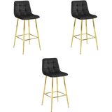  ARCETO stolac - crni baršun / ZLATNE noge x 3 | shoptok.hr