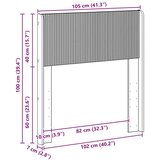  Uzglavlje Betonska siva PB - Betonska siva 100 cm | shoptok.hr