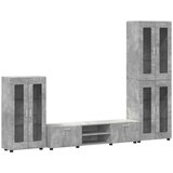  Set TV komoda FLORIN 3 kom. Betonski sivi Konstruirano drvo | shoptok.hr