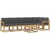  Set vanjskih sofa s jastukom 7 pcs Bijela i antracit Poliester | Eponuda.ba