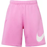 Nike Sportswear Hlače 'CLUB' roza / bela