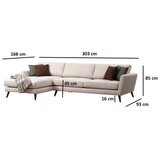  Ugaona garnitura Mayorka 93x85x303cm Bež | Eponuda.ba