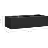 vidaXL Omara s cvetličnim koritom antracitna 90x40x125 cm jeklo | Shoptok.si