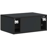  Stenski nočni omarici s predalom 2 pcs Črna 49 x 34,5 x 20 cm, (5000209833) | Shoptok.si