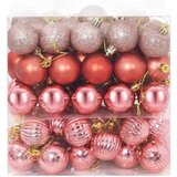  Set božićnih kuglica 100 kom. Ružičasta i roza 4 cm Polistiren | shoptok.hr
