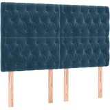 Krevet box spring s madracem LED tamnoplavi 140x190 cm baršun | shoptok.hr