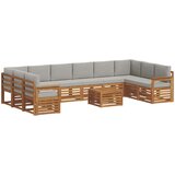  Set vanjskih sofa 11 kom. Prirodna i svijetlo siva | shoptok.hr