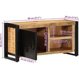 vidaXL TV omarica 80x30x40 cm Masivni neobdelan les Mango | Shoptok.si