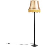 QAZQA Retro stoječa svetilka črna z zlatim odtenkom babice 45 cm - Simplo Cene
