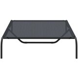 vidaXL dvignjena pasja postelja črna 130x80x20 cm tekstilen in jeklo | Shoptok.si
