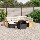 The Living Store Vrtna sedežna garnitura 8-delna z blazinami črn poli ratan - Vrtna Sedežna Garniture, (21474885) | Shoptok.si