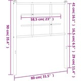  Metalno uzglavlje bijelo 75 cm | shoptok.hr