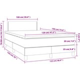  Krevet box spring s madracem crni 120 x 190 cm od tkanine | shoptok.hr