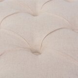  Klupa od Tkanine i Masivnog Drva 110x38x48 cm Krem Bijela | shoptok.hr