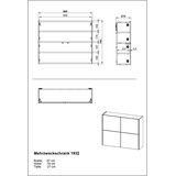Germania Prljavo zeleni viseći ormarić u mat dekoru 97x79x27 cm Binetto – | shoptok.hr