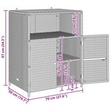  Cabinet s policom Bež 70 x 50 x 87 cm Poliester i Roly Rattan - Bež | shoptok.hr