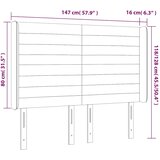  Uzglavlje s ušima tamnoplavo 147x16x118/128 cm baršunasto | shoptok.hr