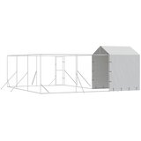Vanjski kavez za pse s krovom srebrni 6x6x2,5 m pocinčani čelik | shoptok.hr