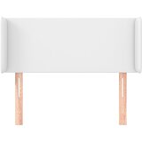  Uzglavlje s ušima bijelo 83x16x78/88 cm od umjetne kože | shoptok.hr