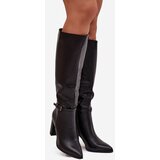 Boto Women's Insulated Heeled Boots with Buckle Black Fionelle | shoptok.hr