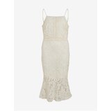 Vila Creamy Women's Lace Midishdresses Capella - Ladies Cene