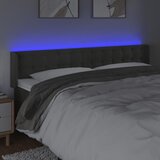  LED uzglavlje tamnosivo 203x16x78/88 cm baršunasto | Eponuda.com