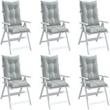  Jastuci za stolice 6 kom svjetlosivi 120x50x7 cm od tkanine | shoptok.hr