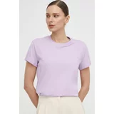 Patrizia Pepe Bombažna kratka majica ženski, vijolična barva