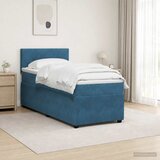  Boxspring krevet s madracem Plava 100 x 200 cm Baršun | shoptok.hr