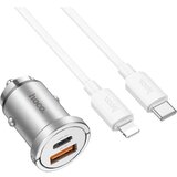 Hoco auto punjač, brzi, sa Lightning kabelom, PD45W+QC3.0 - NZ10 Handy, Lightning Cene
