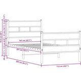  Posteljni okvir brez vzmetnice z vzglavjem/vznožjem 107x203 cm, (21609163) | Shoptok.si