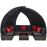  9-dijelna vrtna garnitura od poliratana s krovom antracit | shoptok.hr