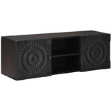 TV ormar s policom s pohranom s vratima Crna 105 x 30 x 35 cm | shoptok.hr